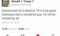 واکنش دونالد ترامپ به درگذشت «کلی»
