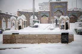 بارش برف شبانه در امامزاده صالح تجریش