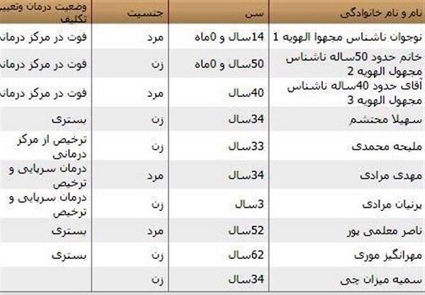 اسامی جانباختگان و مصدومان سیل شیراز اعلام شد