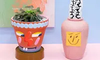 عکس: چهره سازی با گلدان کاکتوس ها