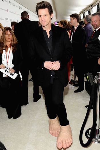 عکس: کفش های جیم کری در مراسم اسکار