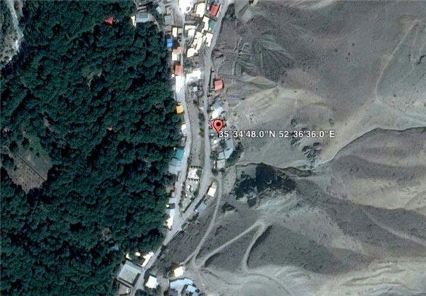 عکس ماهواره‌ای کانون زلزله شب گذشته