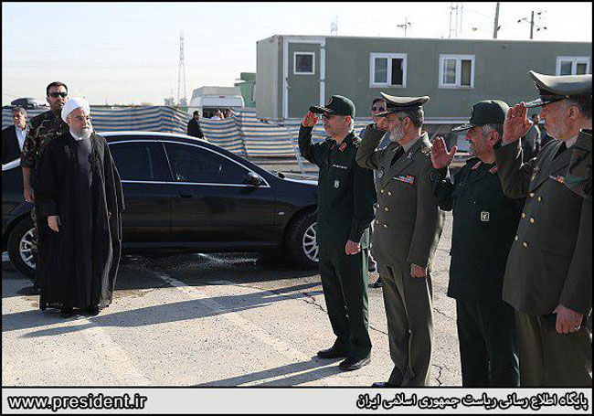 استقبال فرماندهان ارشد نظامی از روحانی