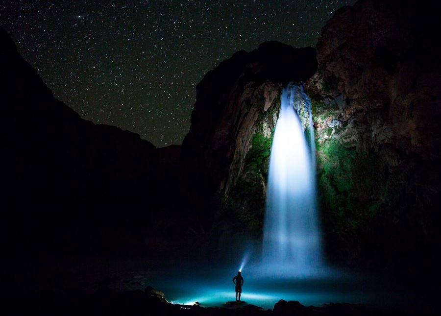 عکس روز نشنال جئوگرافیک؛ آبشار شب