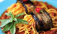 اسپاگتی بادمجان پیچ؛ خوراک بقچه ای تابستانی