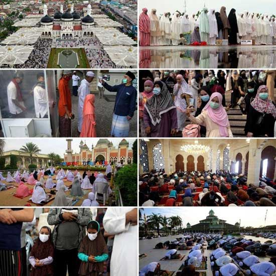 تصاویری از برگزاری نماز عید فطر در جهان