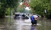 سیل، خیابان‌های تگزاس‎ را زیر آب برد