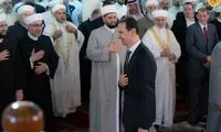 تصاویری از بشار اسد در نماز عید قربان