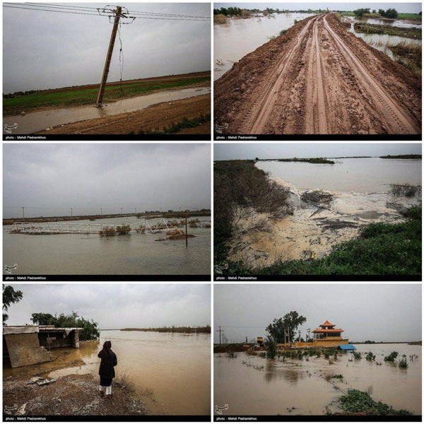آبگرفتگی و خسارت سیل در خوزستان