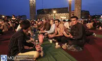 سفره افطار در میدان امام حسین (ع) تهران