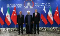 عکس یادگاری روحانی، پوتین و اردوغان
