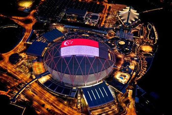 بزرگترین استادیوم جهان را با سقف LED ببینید