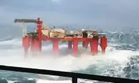 تصاویر خیره‌کننده از سکوی نفتی غول‌پیکر در دریای شمال!