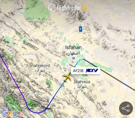 هواپیمای ایرفرانس در آسمان ایران از رادار خارج شد