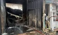 آتش‌سوزی گسترده در یک کارخانه در دماوند