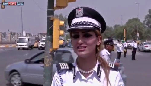 تصاویر زنان پلیس راهنمایی و رانندگی در بغداد