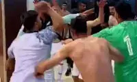 رقص و پایکوبی بازیکنان آلومینیوم در آزادی