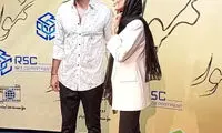 سمانه پاکدل کنار همسر معروفش در اکران «نمور»