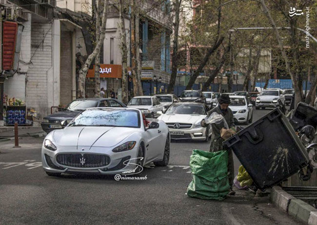 فاصله طبقاتی در خیابان‌های تهران!