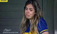 چهره ماتم‌زده دختر دیگو مارادونا