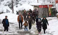 عکس: بارش برف در ماسوله
