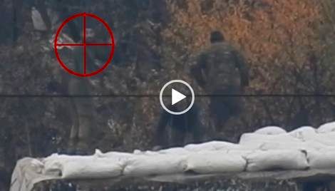 شکار سرباز اوکراینی از فاصله ۱۲۰۰ متری 