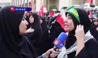یک خانم حاضر در مراسم تشییع: «همه‌مان یتیم شدیم»