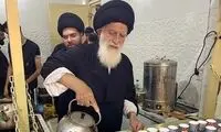 پذیرایی متفاوت آیت‌الله علوی بروجردی از زائرین 