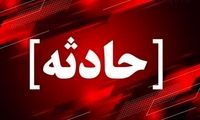 تصویر پلیسی که توسط یک راننده آتش زده شد