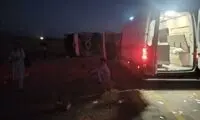 واژگونی مرگبار اتوبوس زائران در جاده یزد 