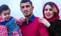 سلفی پشتِ فرمانی مهاجم پرسپولیسی و همسرش