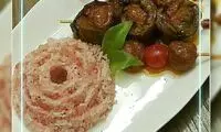 طرز تهیه کباب گوشت قلقلی با بادمجان سیخی