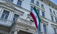 پرچم سفارت ایران در لندن نیمه افراشته شد