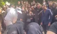 لحظاتی تلخ از مراسم خاکسپاری پسر نسرین مغانلو