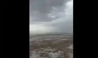 بارش باورنکردنی برف در قطر