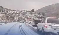 بارش برف ارتفاعات کرمان را سفیدپوش کرد