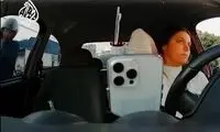 شوکه‌شدن یک زن از سرقت برق‌آسای موبایلش