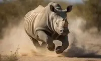 مبارزه یک بز با سه کرگدن!