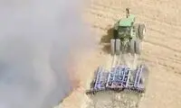 مهار آتش توسط کشاورز باهوش