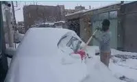 بهار به این منطقه برف 30 سانتی هدیه داد!