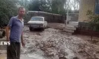 وقوع سیل بر اثر بارندگی شدید در خوی