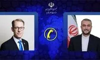 گفتگو تلفنی امیر عبداللهیان با وزیر خارجه سوئد