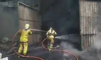 حریق گسترده در خیابان ناصرخسروی تهران