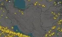 تصویری از وضعیت هم‌اکنون آسمان ایران و منطقه
