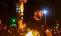 تصاویری از مراسم عزاداری با زنجیر آتشی