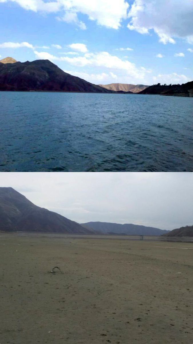 دو عکس عجیب از سد نهند به فاصله یک سال