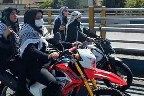 حضور دختران موتورسوار در رزمایش «جان‌فدا»