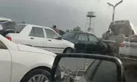 تصادف زنجیره‌ای عجیب در جاده مخصوص کرج