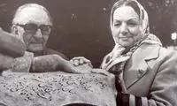 پیکرتراش مشهور ایرانی و همسرش در میدان فردوسیِ رُم