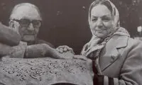 پیکرتراش مشهور ایرانی و همسرش در میدان فردوسیِ رُم